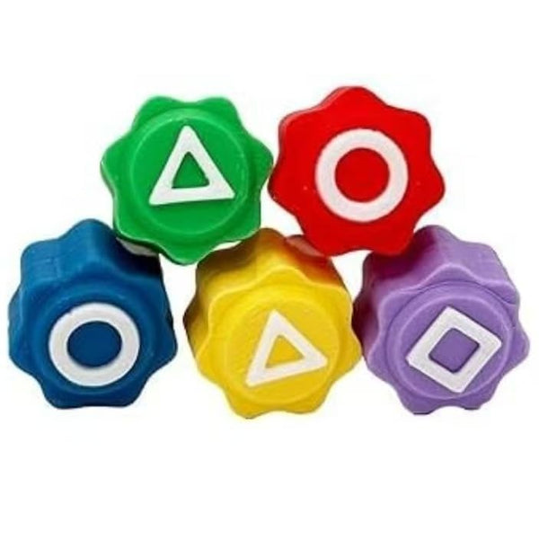 kunya Toys Gonggi Stone Game Set, Stones Plastic Playing Pieces with Storage Case, Squad Traditional Korean Game 1 Set (5 Pieces with Box)