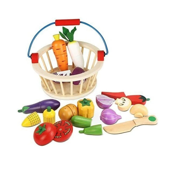 wooden magnetic food Cutting Pretend Toy