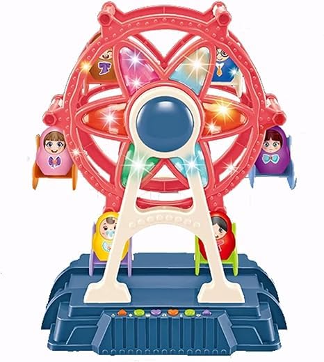 Ji and Ja Amusement Park Rotating Ferris Wheel Toy with Music and LED Light