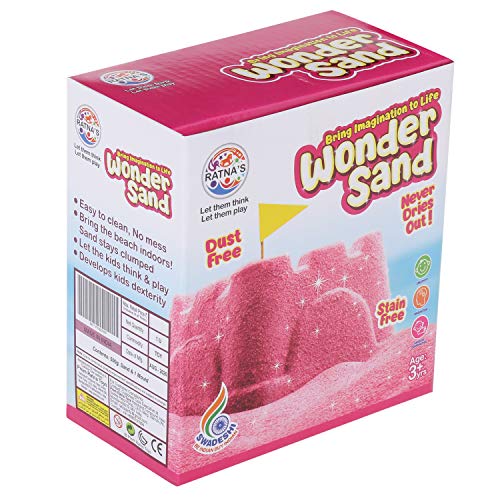 Ji and Ja® Smooth Sand for Kids with One Big Mould (Without Tray) Creative Indoor Play Sand for Kids and Adults - 500Gram (Multi Colour)