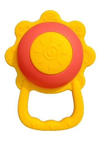 Baby Teether Round Shape SiliconeRattle for 6 to 12 Months Baby BPA Free