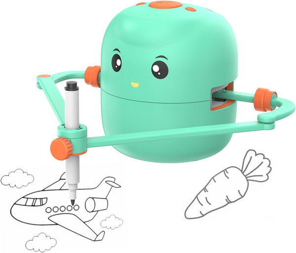 Ji and Ja Enlightenment Painting Robot, Card -Type Painting Robot, 100 Painting Cards to Improve Children Learning Painting Toys, Suitable for Montessori Toys Used by Children Over 5 Years Old