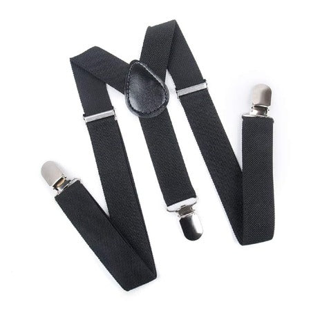 Adjustable Suspender for Unisex Kids Y Back  Free Size-Black