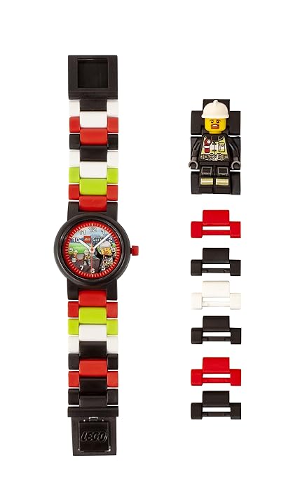 Ji and Ja Watch Set Minifigure Link City Fire Fighter 802159 ( lego fire fighter watch