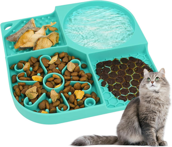 KUNYA Lick Mat for Dogs and Cats, Licking Mat with Suction Cups for Dog Anxiety Relief, Cat Peanut Butter Lick Pad for Boredom Reducer,Dog Enrichment Toy...