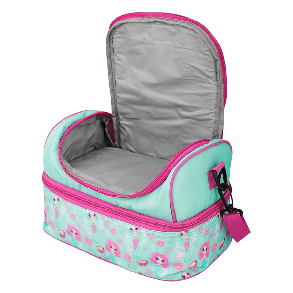 Ji and Ja Blue Mermaid Lunch Bag Multi Compartment Dual Slot Double Insulated