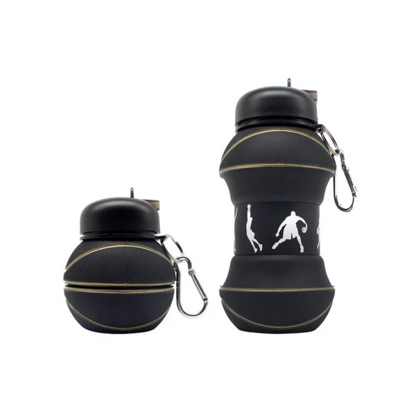 expandable black basketball sports theme silicone bpa free .