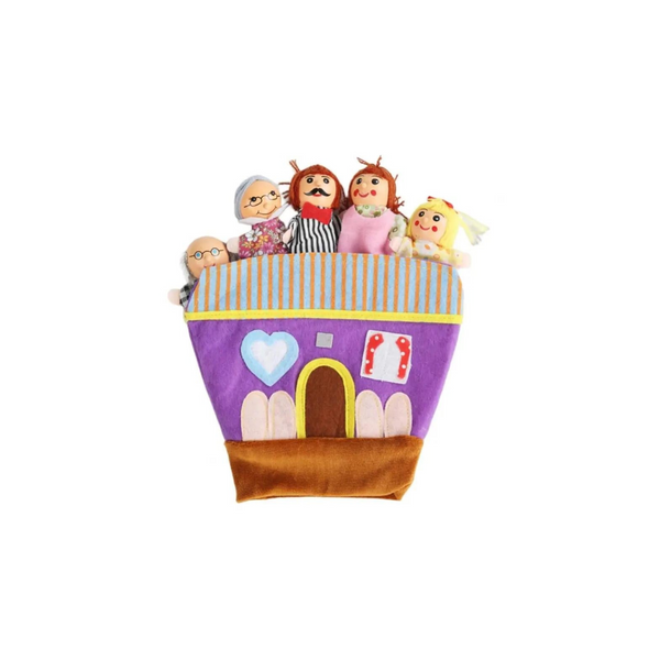 Family wooden puppet