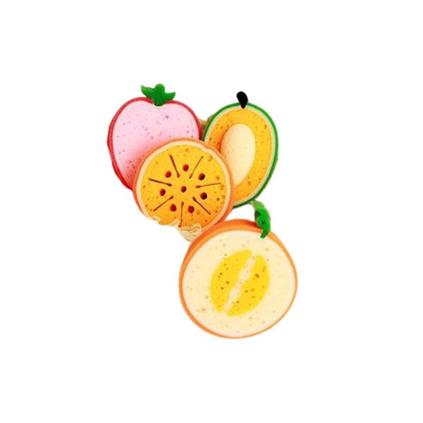 Fruit Shape Sponge Loofah Bath Scrub (Set of 1)