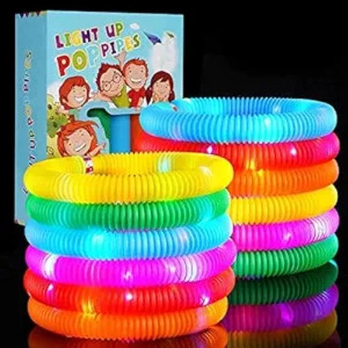 Pop Tube Fidget 4 Pcs Toy Fun Pull and Pop Sensory Tubes for Kids